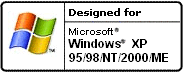 Designed for Windows 95/98/NT/ME/XP